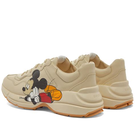 rhyton gucci print leather sneaker price|Gucci rhyton sneakers mickey mouse.